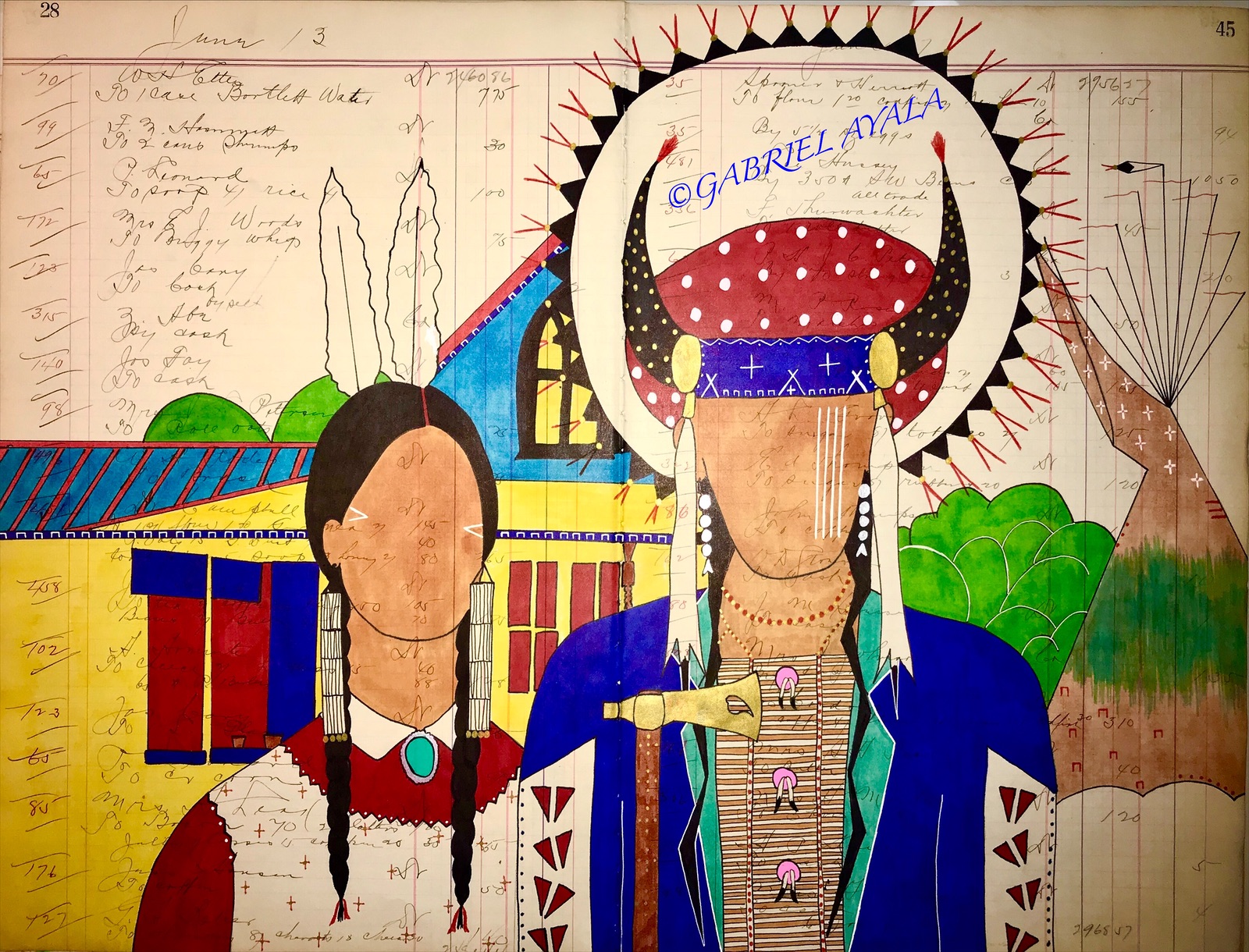 Artwork by Yoeme artist Gabriel Ayala